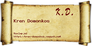Kren Domonkos névjegykártya